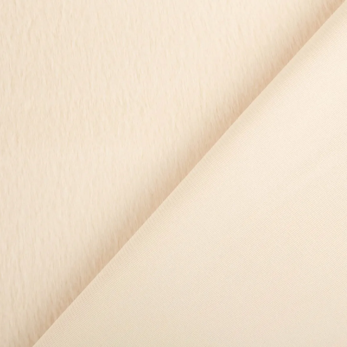 Kunstfell Soft-Plüsch Meterware ecru 1,50m Breite