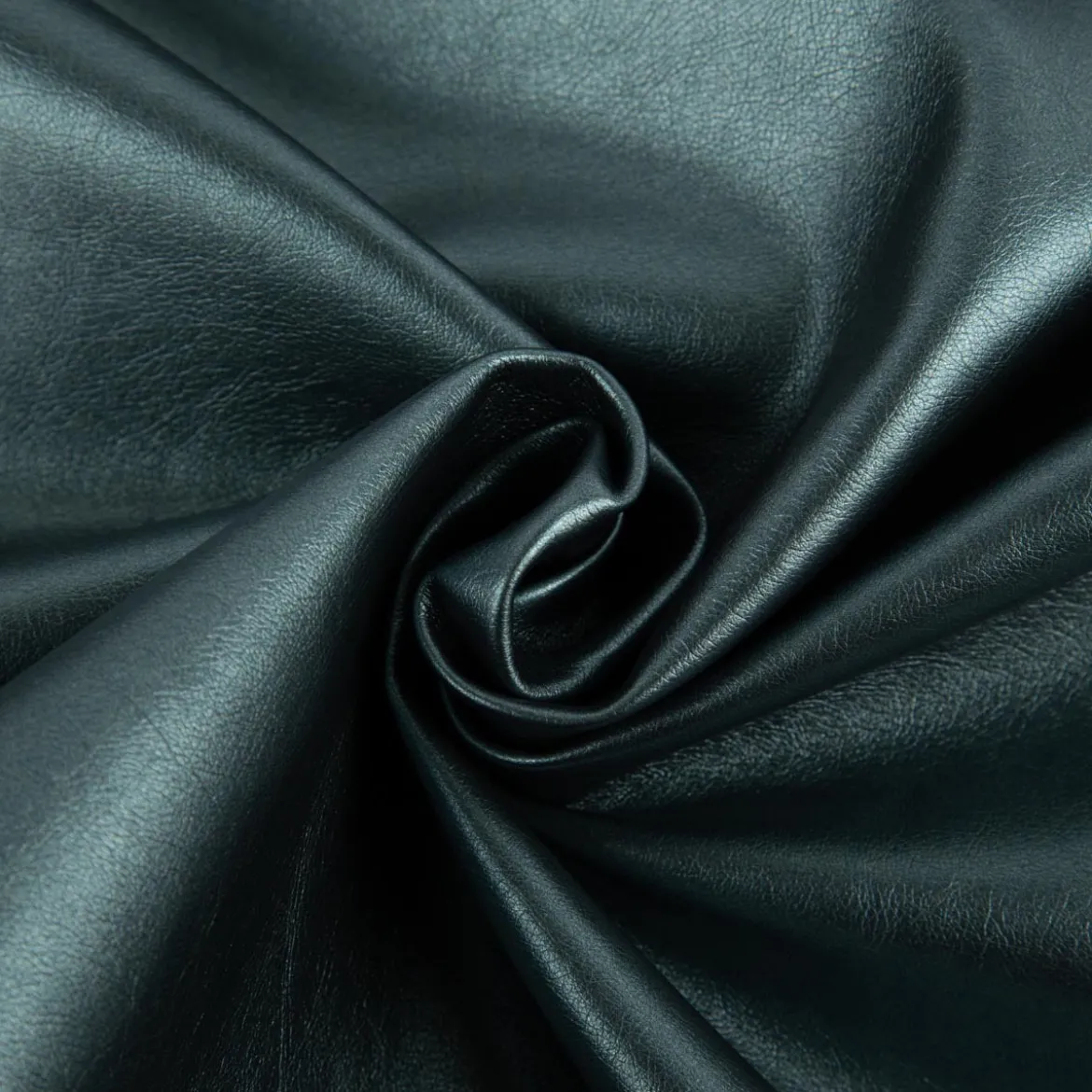 Kunstleder Lederimitat Kreativleder Polsterleder Bekleidungsleder mit Viskose Meergrün metallic 1,4m Breite