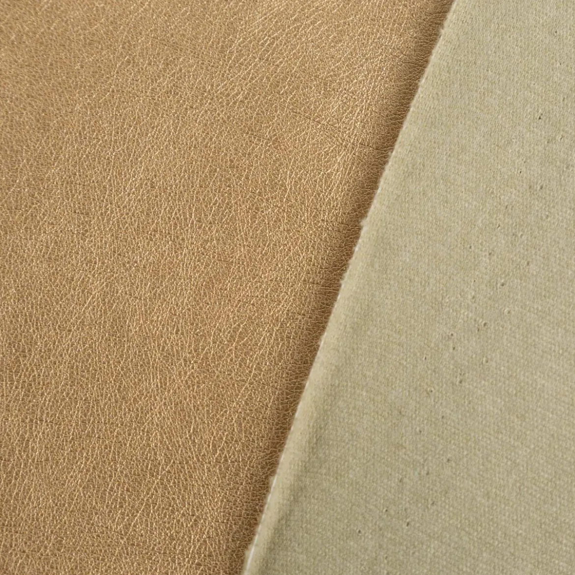 Kunstleder Lederimitat Kreativleder Polsterleder Bekleidungsleder mit Viskose Gold Metallic 1,4m Breite