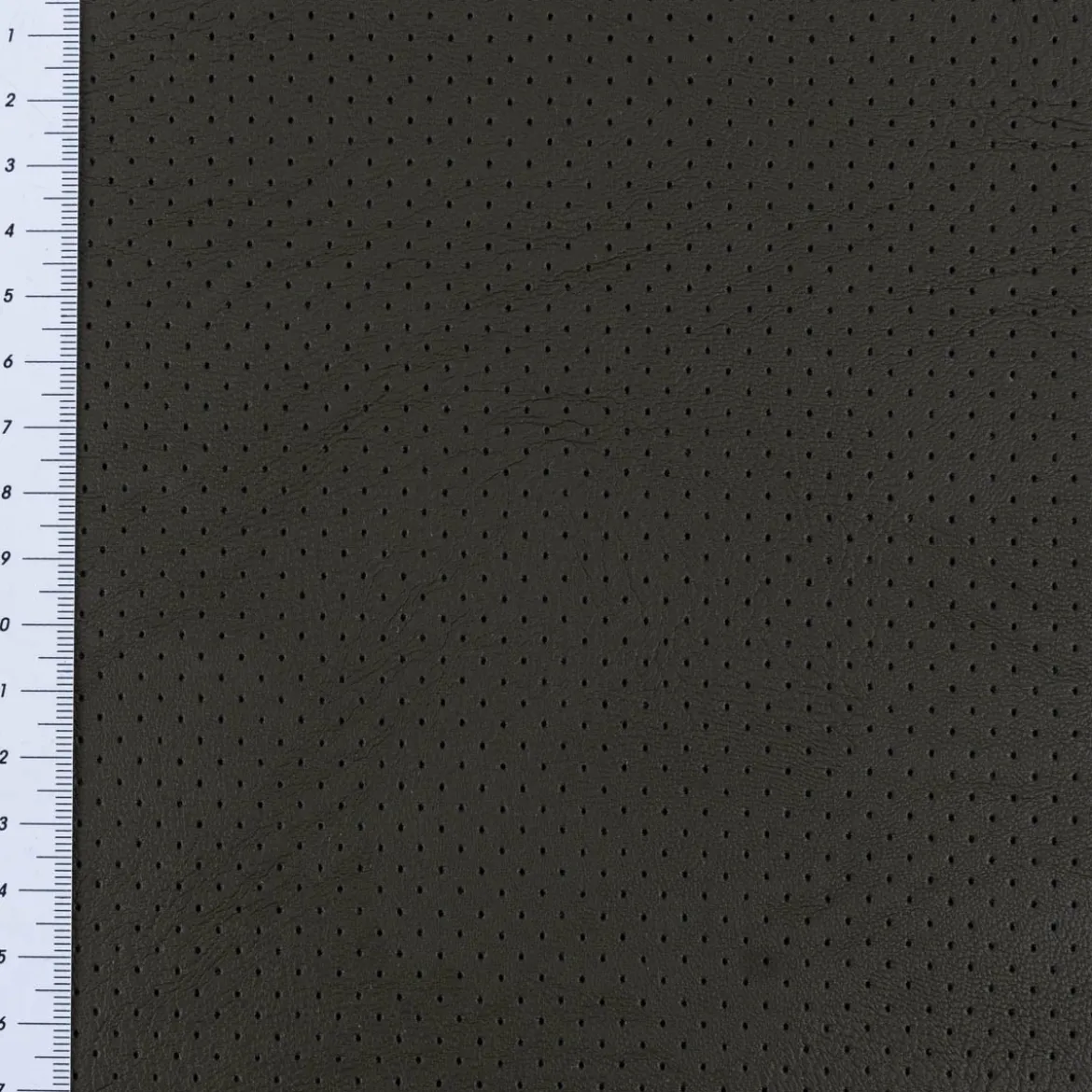 Kunstleder Lederimitat Kreativleder Bekleidungsleder mit Lochung khaki grün 1,32m Breite