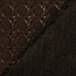Kunstleder Lederimitat Struktur Geometrisch Relief braun lakritz 1,4m Breite
