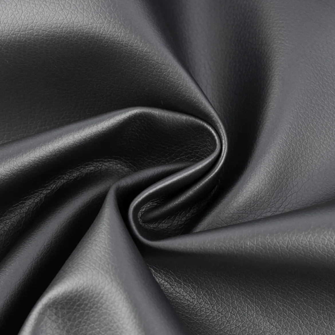 Kunstleder Polsterkunstleder Kreativleder Metallic Glanz carbon grau 1,4m Breite