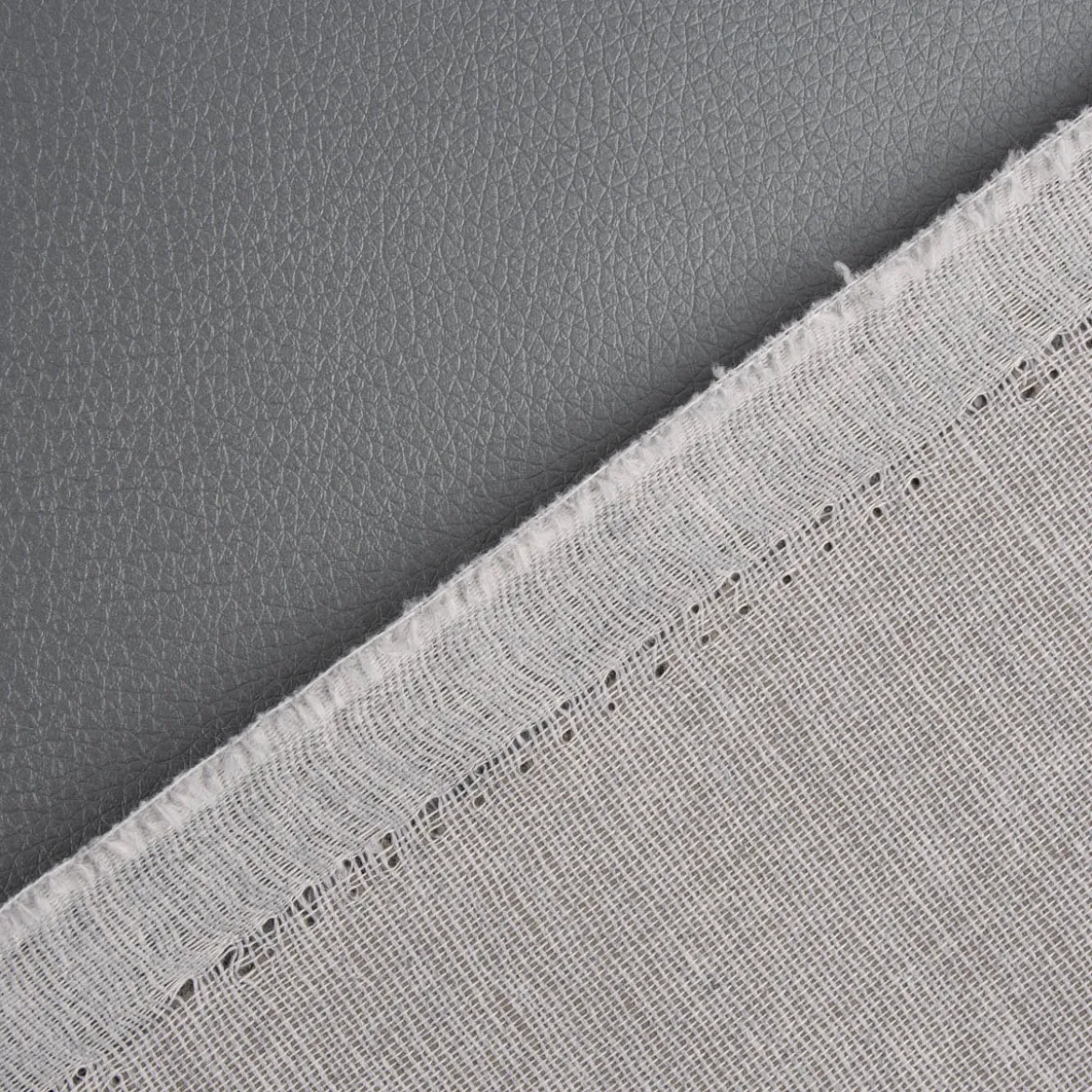 Kunstleder Polsterkunstleder Kreativleder Metallic Glanz carbon grau 1,4m Breite