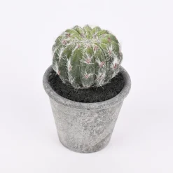 Kunstpflanze im Topf Kugelkaktus grün 12cm
