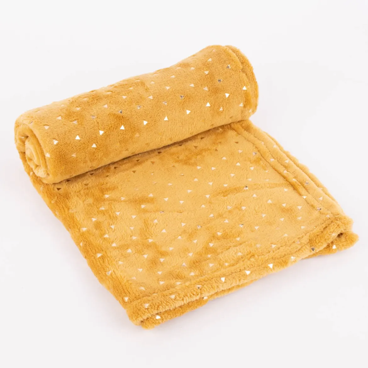 Kuscheldecke Dreiecke gelb 75x100cm