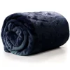 Kuscheldecke Enzo aus flauschiger Mikrofaser dunkelblau 130x180cm