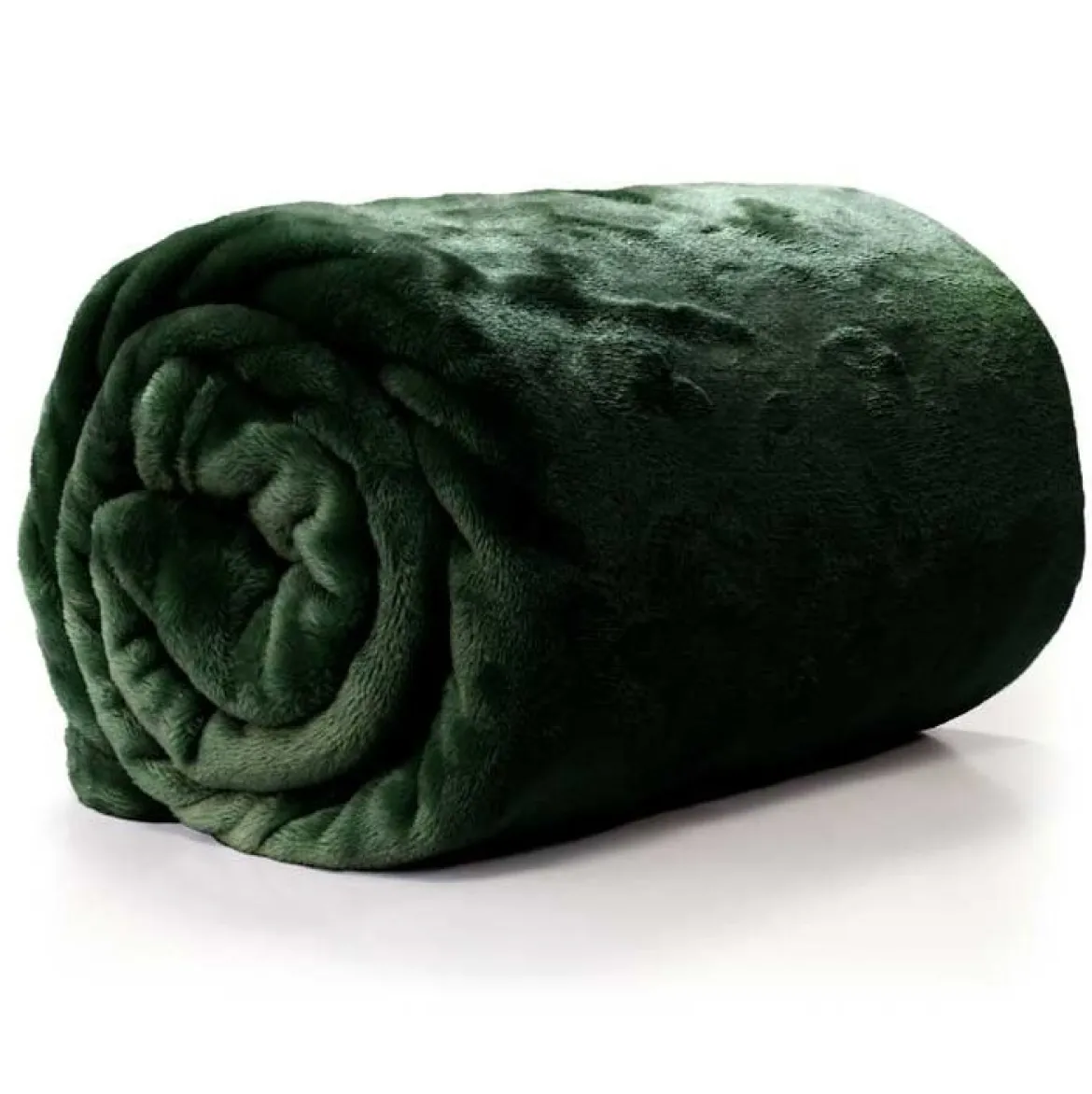 Kuscheldecke Enzo aus flauschiger Mikrofaser dunkelgrün 130x180cm