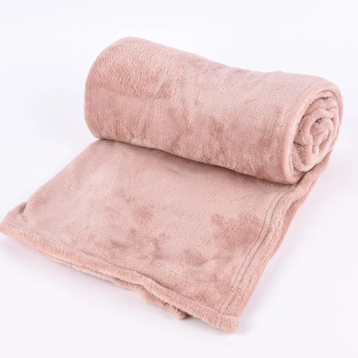 Kuscheldecke Enzo aus Mikrofaser altrosa 130x180cm