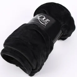 Kuscheldecke Enzo aus Mikrofaser schwarz 130x180cm