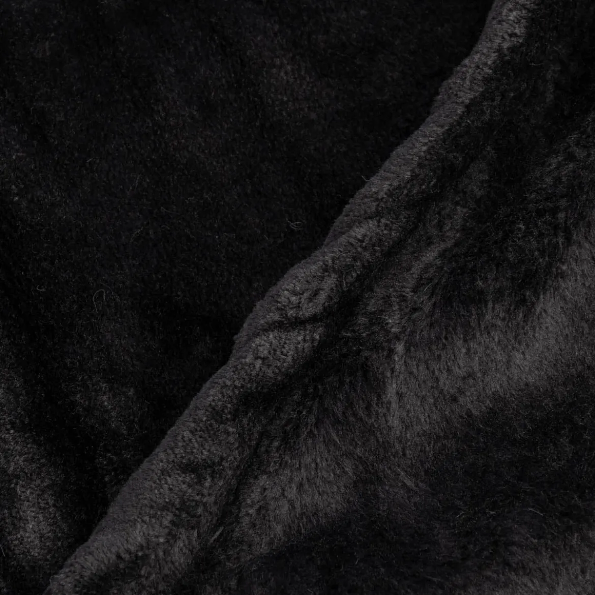 Kuscheldecke in Übergröße einfarbig schwarz 220x240cm