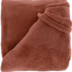Kuscheldecke Justin aus flauschiger Mikrofaser marsala XL 150x200cm