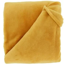 Kuscheldecke Justin aus flauschiger Mikrofaser honey gelb XL 150x200cm