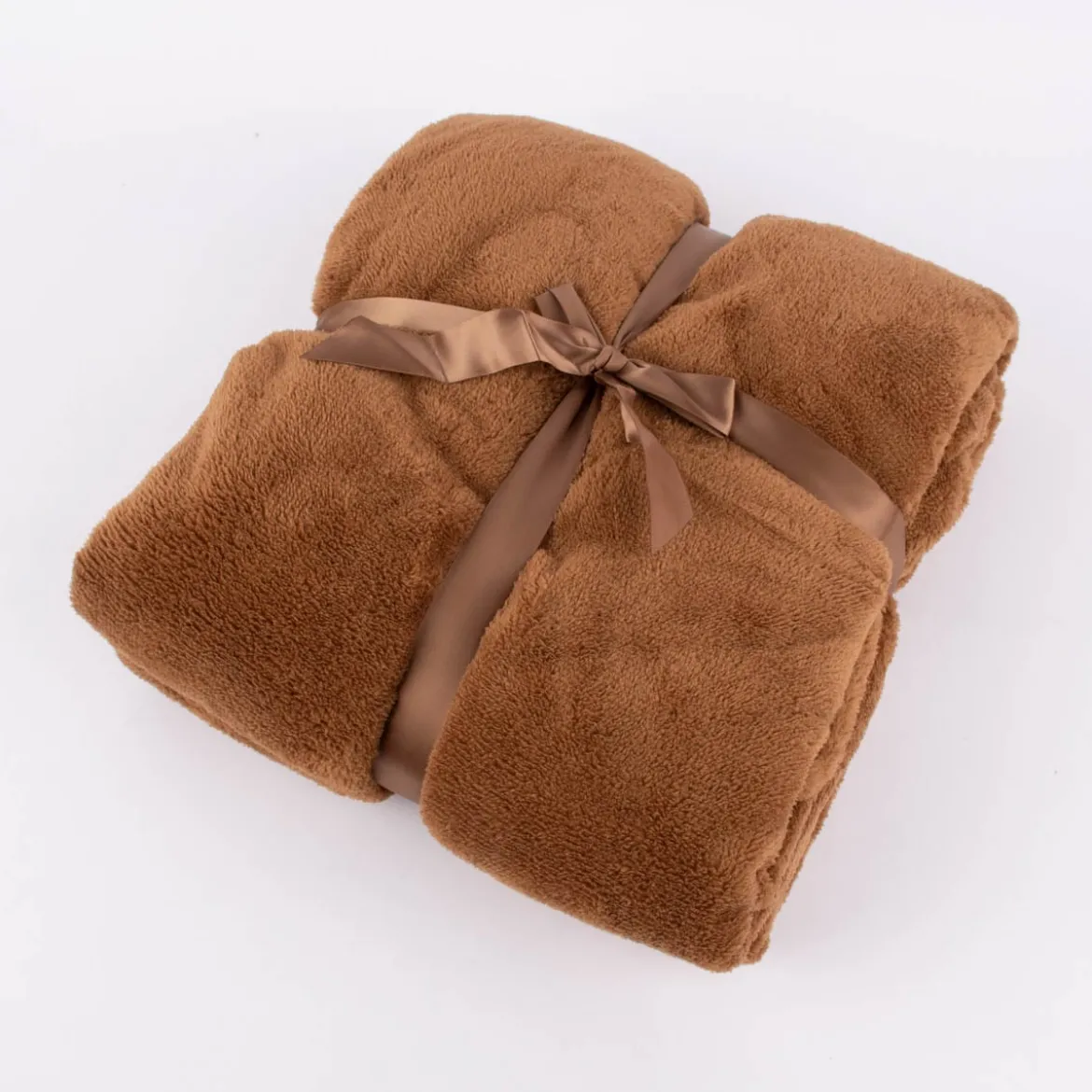 Kuscheldecke Justin aus Mikrofaser hellbraun XL 150x200cm