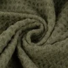 Kuscheldecke mit Waffelstruktur und Fransen grün 150x200cm