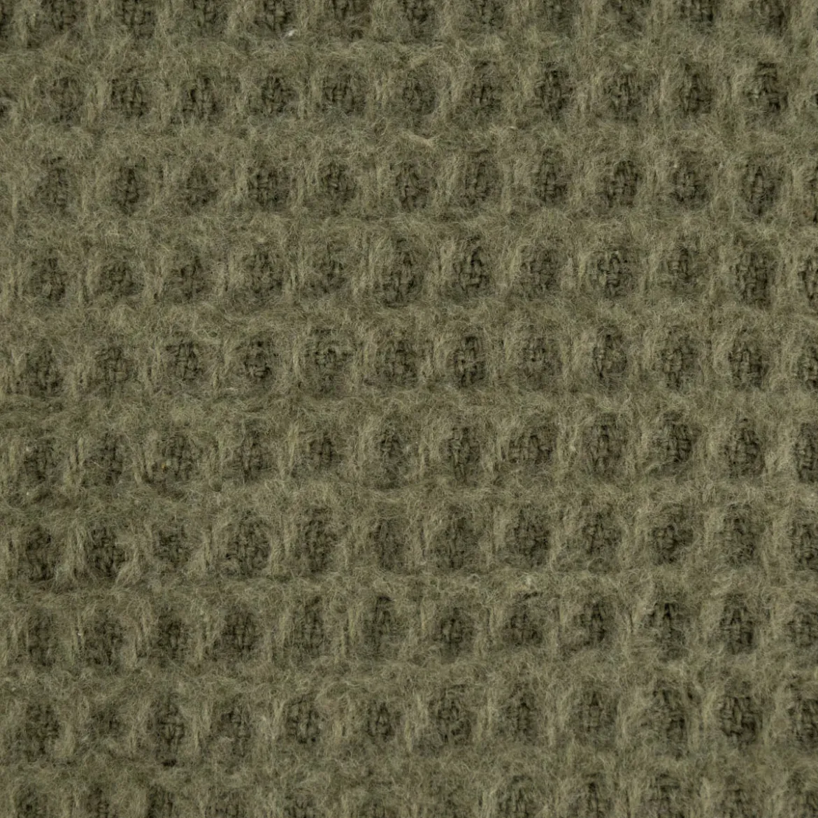 Kuscheldecke mit Waffelstruktur und Fransen grün 150x200cm