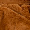 Kuscheldecke zweilagig aus Polyesterplüsch einfarbig camel braun 130x160cm