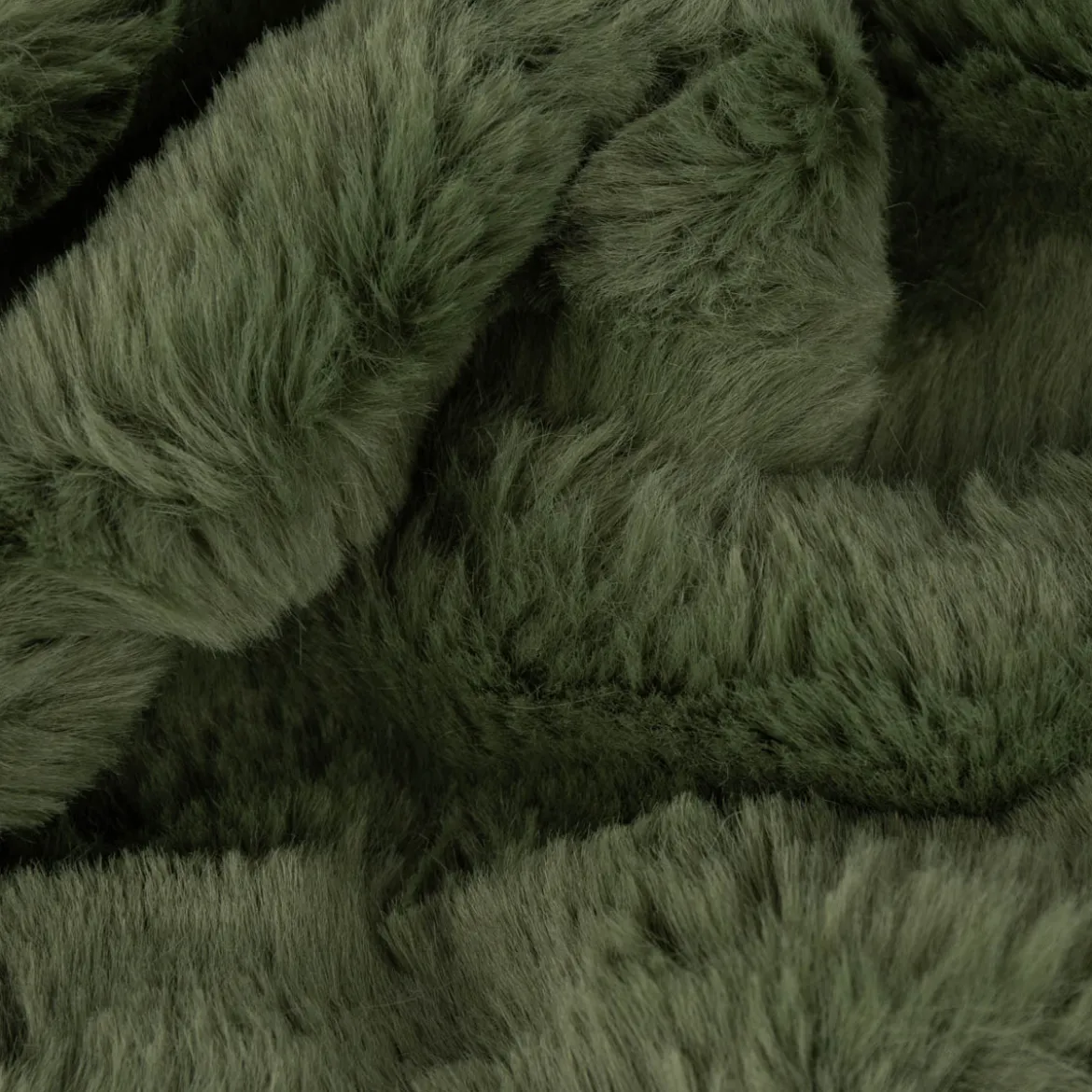 Kuscheldecke zweilagig aus Polyesterplüsch einfarbig khaki grün 130x160cm