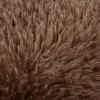 Kuschelkissen Frieda Flokati Schaffell-Optik taupe 45x45cm