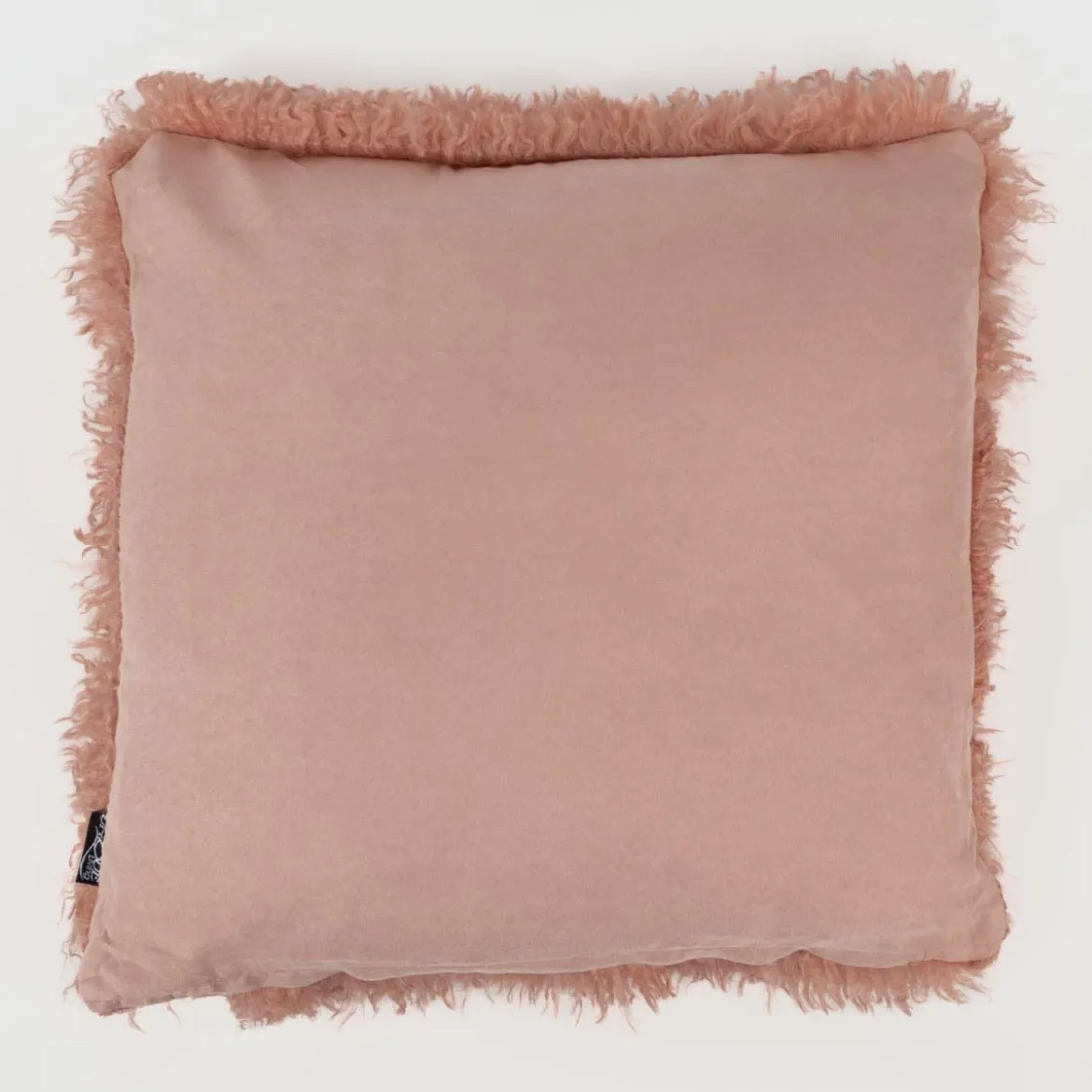 Kuschelkissen Frieda Flokati Schaffell-Optik altrosa 45x45cm