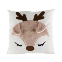 Kuschelkissen Rehkitz weiß beige 40x40cm