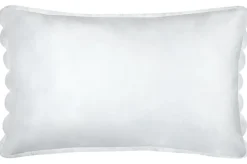 Kuschelkissen XL aus Plüschfell Streifen weiß 50x80cm