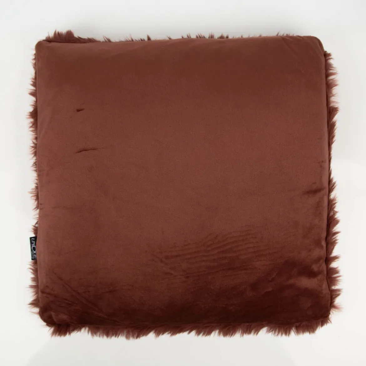 Kuschelkissen zweiseitig Plüsch & Velours marsala 45x45cm