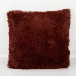 Kuschelkissen zweiseitig Plüsch & Velours marsala 45x45cm