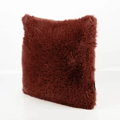 Kuschelkissen zweiseitig Plüsch & Velours marsala 45x45cm