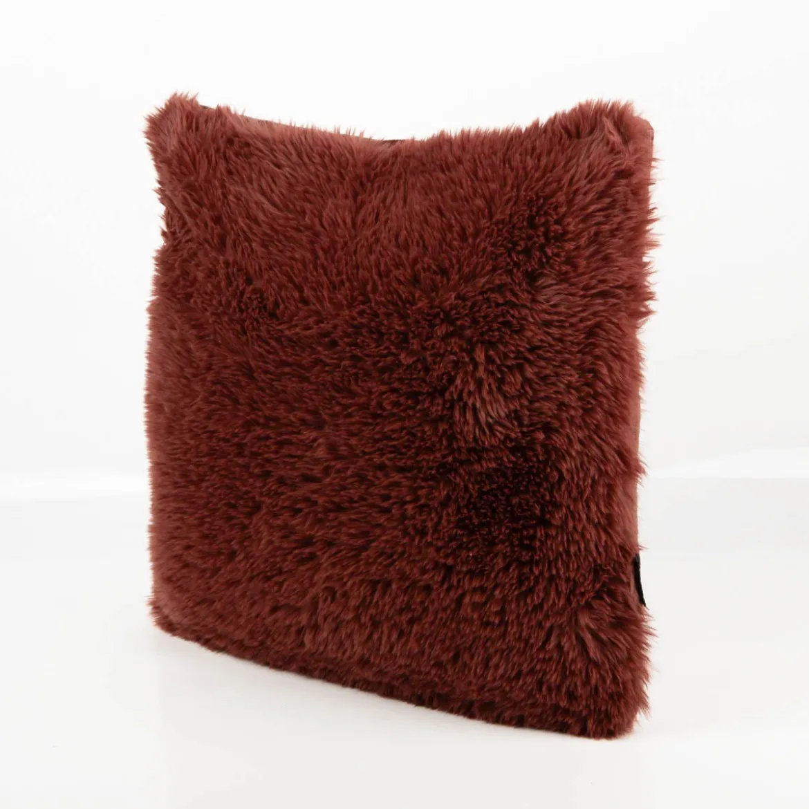Kuschelkissen zweiseitig Plüsch & Velours marsala 45x45cm