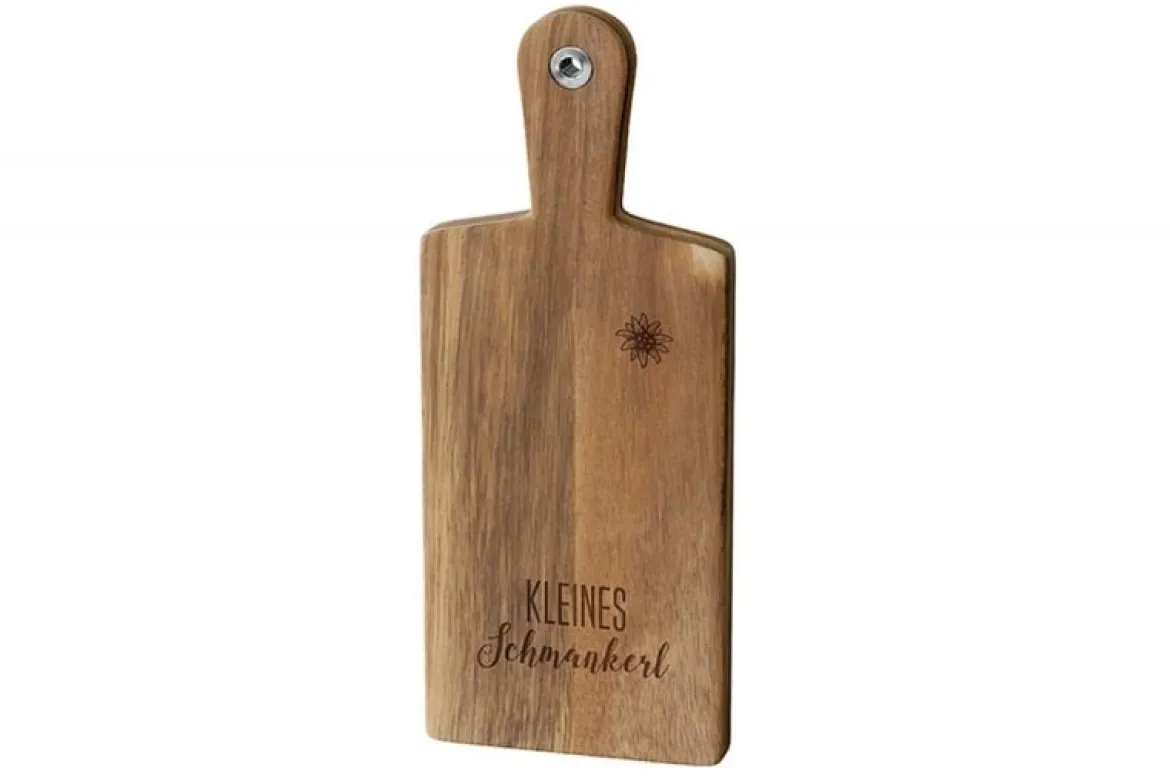 La Vida Holzbrett Gipfelgrüße Kleines Schmankerl 14x34cm