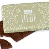La Vida kleine Schokolade Alles Liebe Ranken grün weiß 40g