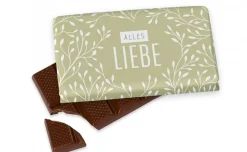 La Vida kleine Schokolade Alles Liebe Ranken grün weiß 40g