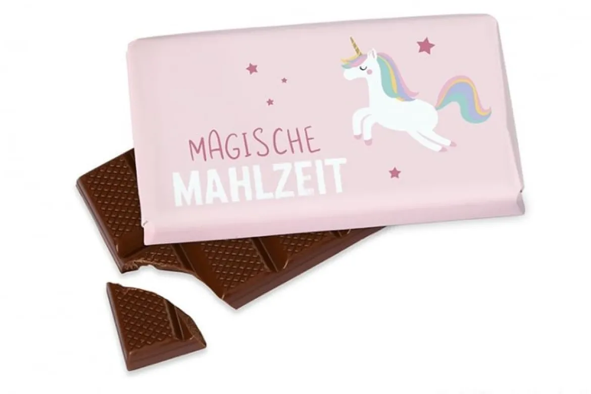 La Vida kleine Schokolade Magische Mahlzeit Einhorn rosa 40g