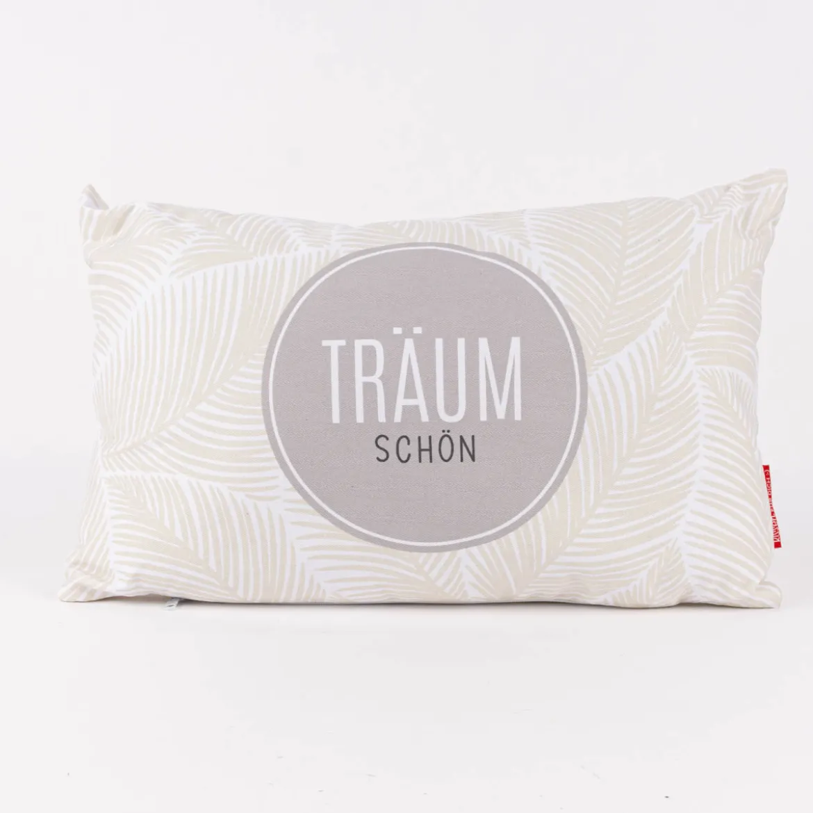 La Vida Kuschelkissen Träum schön Federn beige weiß 25x40cm