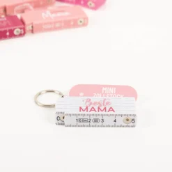 La Vida Mini-Zollstock Beste Mama weiß Schlüsselanhänger
