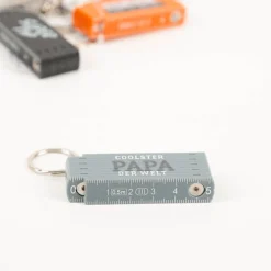 La Vida Mini-Zollstock Coolster Papa der Welt grau Schlüsselanhänger
