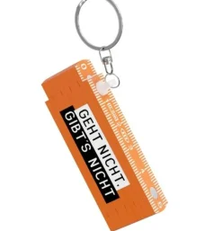 La Vida Mini-Zollstock Geht nicht gibt´s nicht orange Schlüsselanhänger