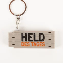 La Vida Mini-Zollstock Held des Tages grau Schlüsselanhänger