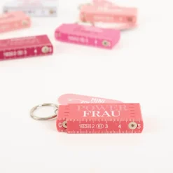 La Vida Mini-Zollstock Powerfrau pink Schlüsselanhänger