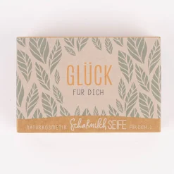 La Vida Naturkosmetik Schafmilchseife Glück für dich Blätter weiß grün 100g