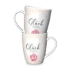 La Vida Porzellan Tasse Glückwunsch Rose weiß gelb rosa 8x10cm