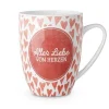 La Vida Porzellan Tasse Herzen Alles Liebe von Herzen weiß rot 250ml