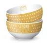 La Vida Schälchen Kitchen Sterneküche Sterne Porzellan weiß goldfarbig 13x7cm