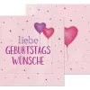La Vida Serviette Liebe Geburtstagswünsche rosa lila 33x33cm 3lagig 20 Stück