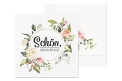 La Vida Serviette Schön, dass du da bist Blumenkranz bunt 33x33cm 3lagig 20 Stück