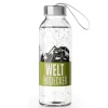 La Vida Trinkflasche mit Schraubverschluss Weltentdecker Jeep Gebirge schwarz grün 400ml