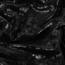 Lederimitat Kunstleder Stretchstoff Struktur schwarz glänzend 1,4m Breite