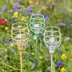 LED-Solarlampe Gartenstecker in Rosa von Countryfield 11,5x11,5x90cm