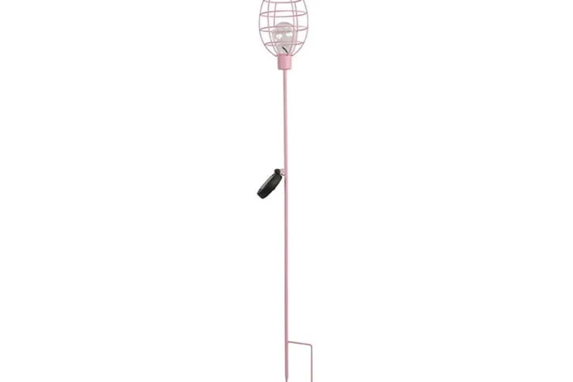 LED-Solarlampe Gartenstecker in Rosa von Countryfield 11,5x11,5x90cm