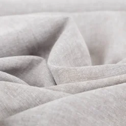 Leinen-Baumwollstoff Chambray uni meliert khaki-grün 1,38m Breite